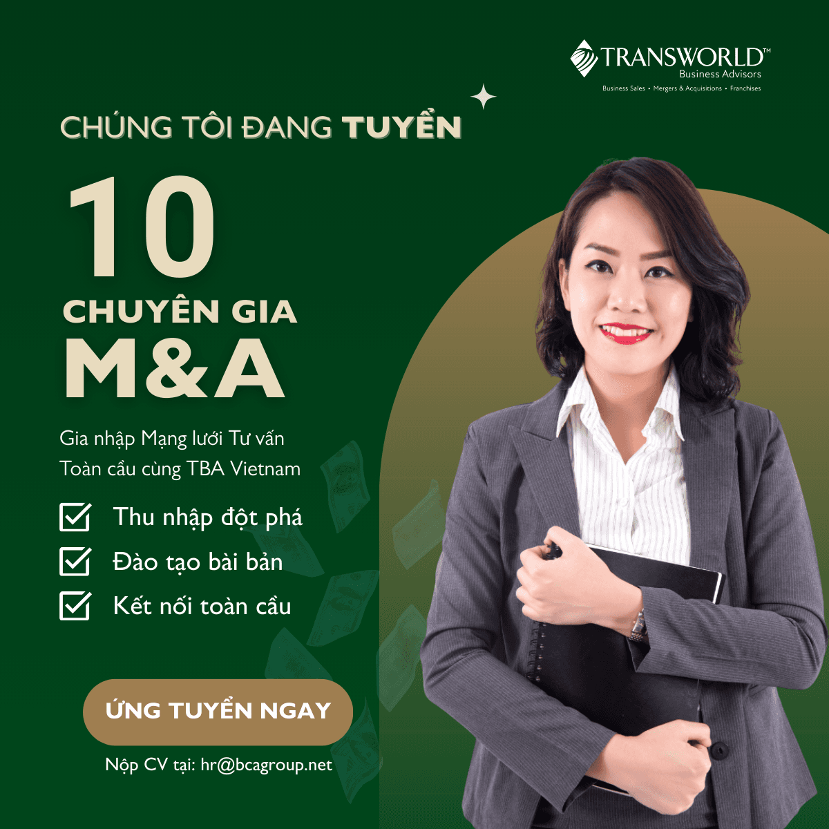 Tuyển 10 Chuyên Gia M&A SME – Gia nhập Mạng lưới Toàn cầu cùng TBA Việt Nam